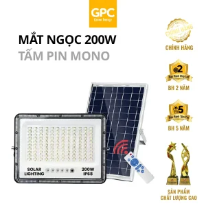 Đèn Pha Kim Cương Mắt Ngọc Năng Lượng Mặt Trời, Ánh Sáng Trắng [200W] GPC Solar P200KCMNGPC