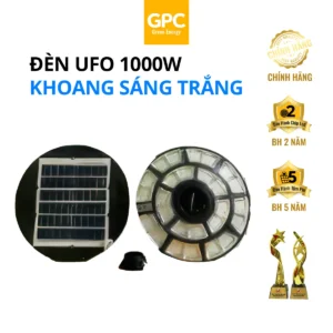 Đèn Đĩa Bay UFO 13 Khoang Sáng Trắng NLMT [1000W] GPC Solar UF13K1000GPC